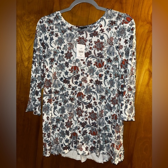 J. Jill Wearever Collection Top Tunic Vent‎ Pleat Button Back XS new with tags - Picture 1 of 4